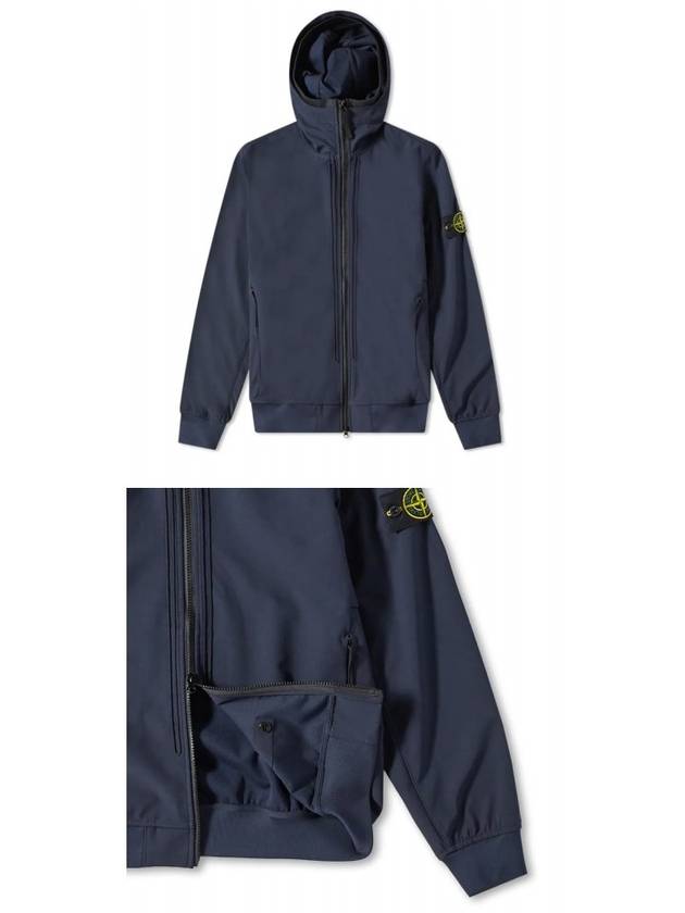 Wappen Patch Soft Shell Hooded Jacket Navy - STONE ISLAND - BALAAN 5