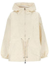 T Monogram Jacquard Anorak Ivory - TORY BURCH - BALAAN 1