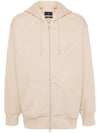 French Terry Zip Up Hoodie Clay Brown - Y-3 - BALAAN 1