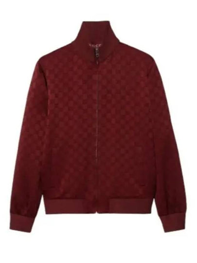 GG Jacquard Zip Up Jacket Red - GUCCI - BALAAN 2