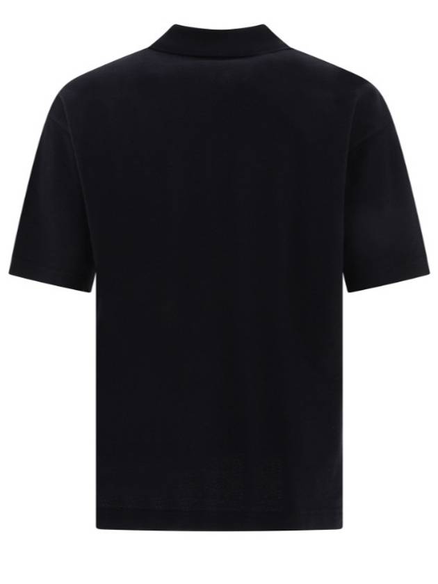 Bold Fox Head Patch Oversized Polo Shirt Black - MAISON KITSUNE - BALAAN 3