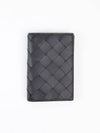 Intrecciato Flap Card Case Black - BOTTEGA VENETA - BALAAN 6