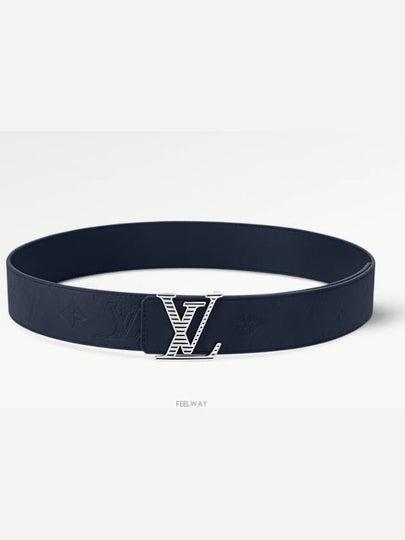 LV Shadow 40MM Reversible Leather Belt Blue - LOUIS VUITTON - BALAAN 2