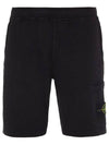 Wappen Patch Garment Dyed Bermuda Shorts Black - STONE ISLAND - BALAAN 1