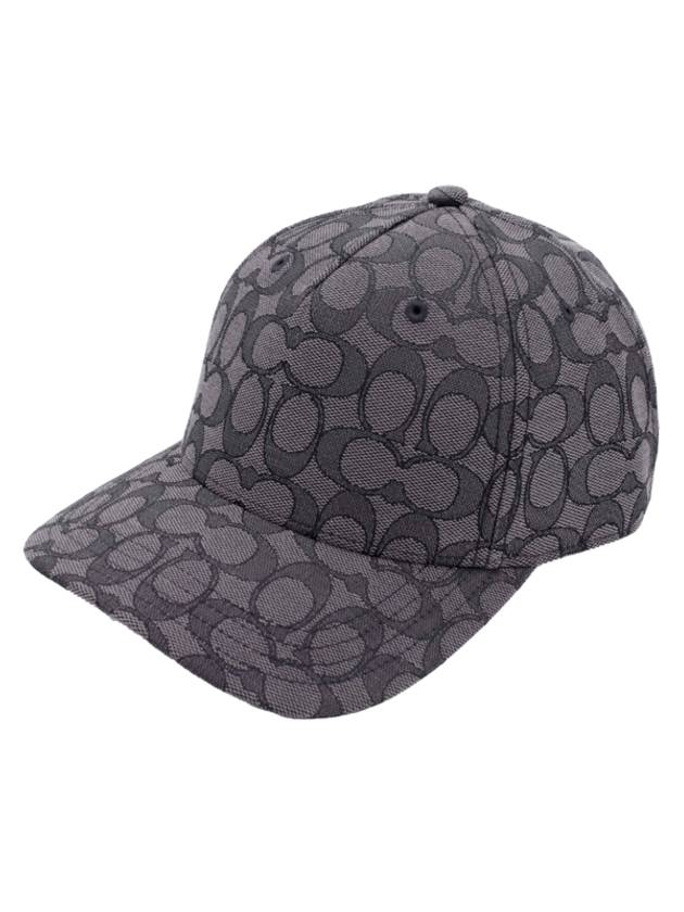 Signature Jacquard Baseball Ball Cap Gray - COACH - BALAAN 2