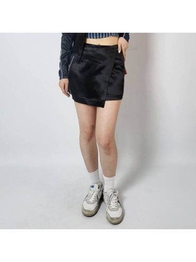 O-Kesselle Satin Double Knit H-Line Skirt Black - DIESEL - BALAAN 2