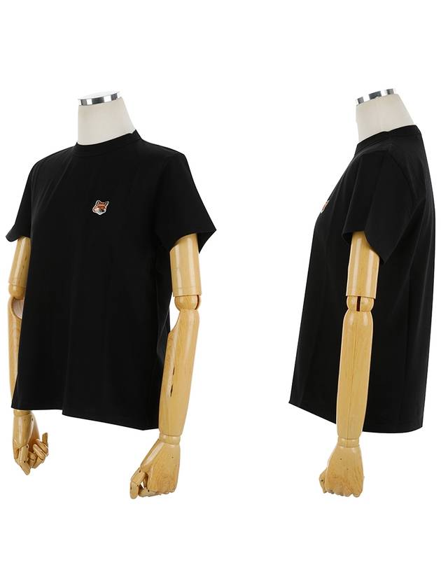 Fox Head Patch Short Sleeve T-Shirt Black - MAISON KITSUNE - BALAAN 3