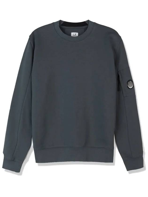 Men's Lens Waffen Diagonal Sweatshirt Gray - CP COMPANY - BALAAN 3