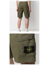 Men's Waffen Logo Cargo Bermuda Shorts Khaki - STONE ISLAND - BALAAN 6