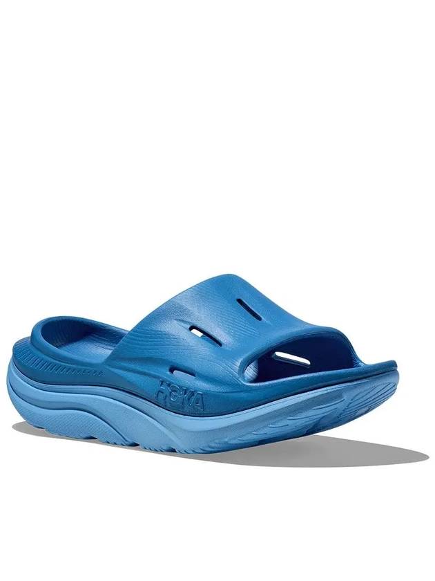 Ora Recovery Slide 3 Slippers Blue - HOKA ONE ONE - BALAAN 2