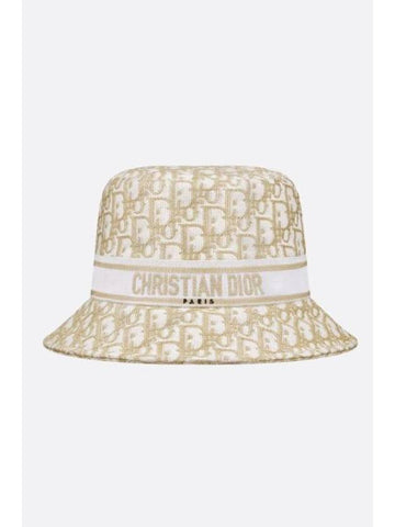 D-Bobby Oblique Small Brim Bucket Hat White - DIOR - BALAAN 1