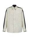 Grid Pattern Panel Long Sleeve Shirt White - MARNI - BALAAN 2