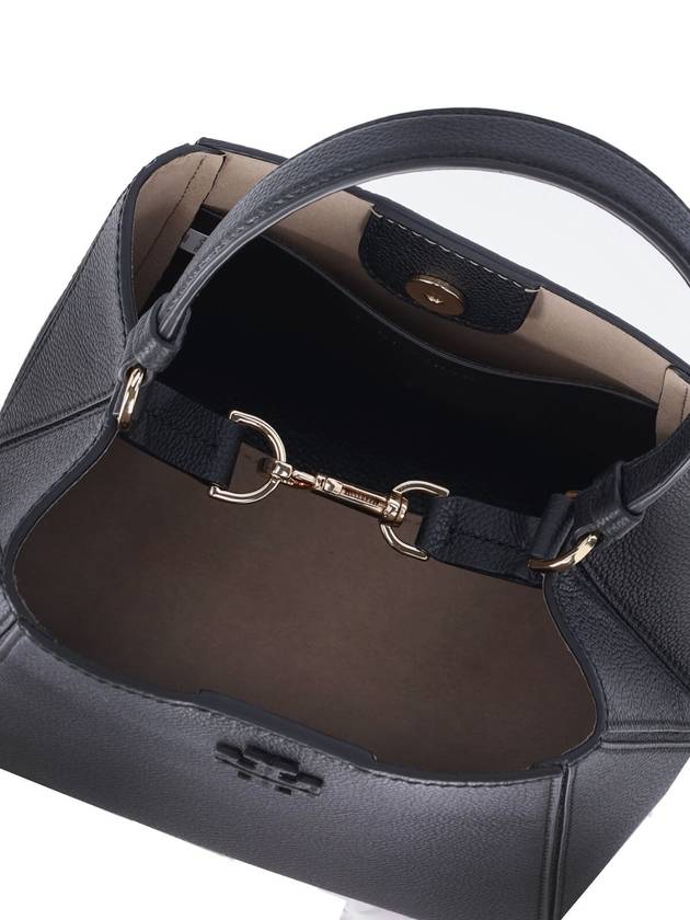 Mcgraw Logo Small Bucket Bag Black - TORY BURCH - BALAAN 5