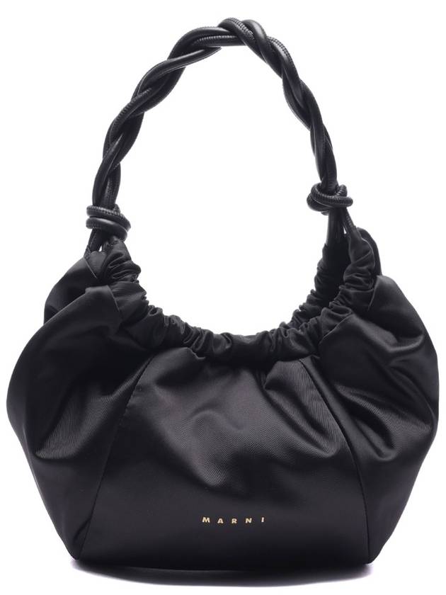 Nylon Hobo Shoulder Bag Black - MARNI - BALAAN 3