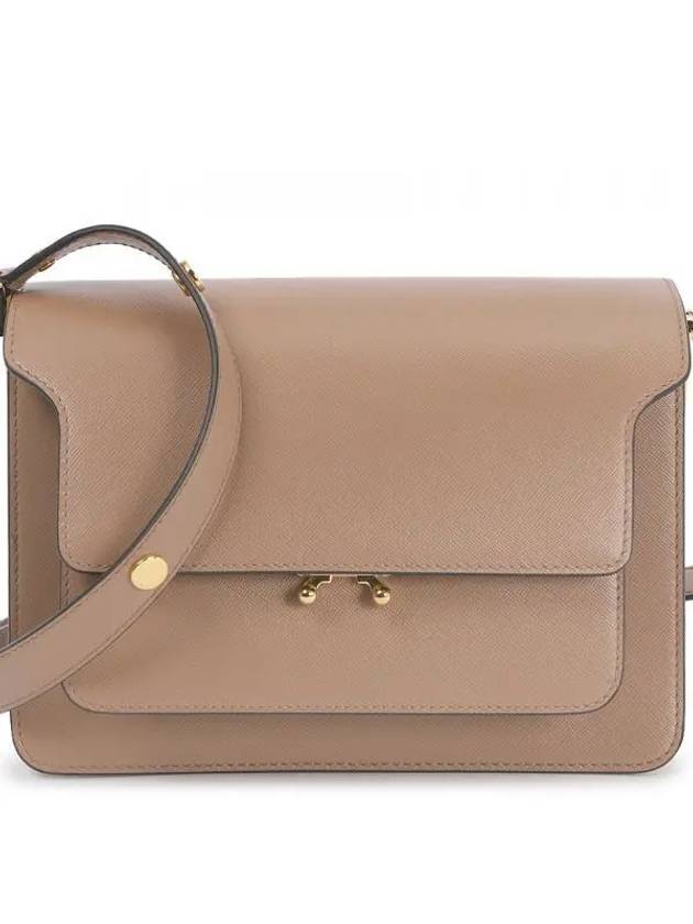 Saffiano Trunk Medium Shoulder Bag Beige - MARNI - BALAAN 2