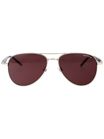 Sunglasses MB0345S 002 SILVER BLACK VIOLET - MONTBLANC - BALAAN 2