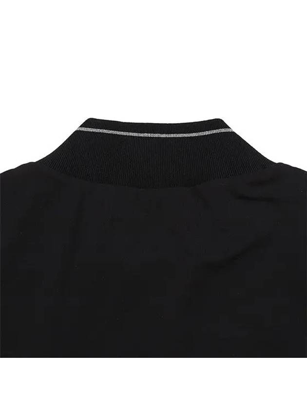 Men s collar color combination high neck t shirt 6902GXIN BLACK - BLACK&WHITE - BALAAN 4