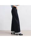 Jihen brushed roll up wide denim pants - MONO AT.D - BALAAN 2