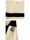 9C00001 M1127 P07 Logo Emboss Round Cashmere Round Knit Ivory Men's Knit TJ - MONCLER - BALAAN 6