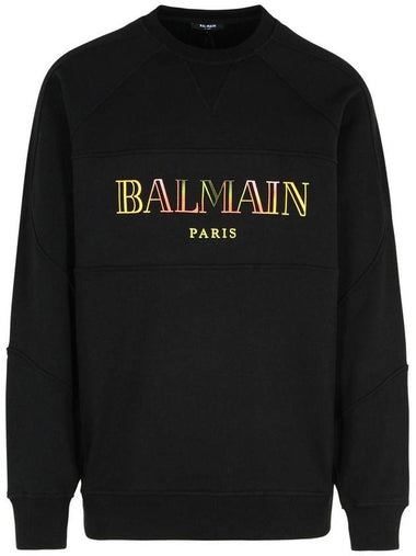 Balmain Black Cotton Sweatshirt - BALMAIN - BALAAN 1