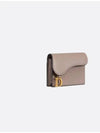 Saddle Bloom Goatskin Flap Card Wallet Warm Taupe - DIOR - BALAAN 3