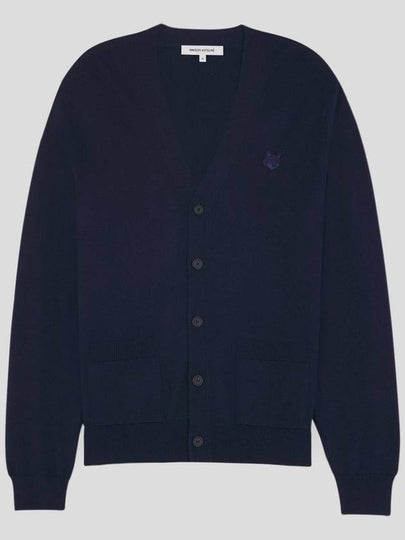 Bold Fox Head Patch Regular Cardigan Navy - MAISON KITSUNE - BALAAN 2