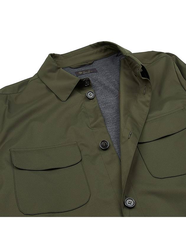 Windwish Overshirt Jacket Dark Green - LORO PIANA - BALAAN 11