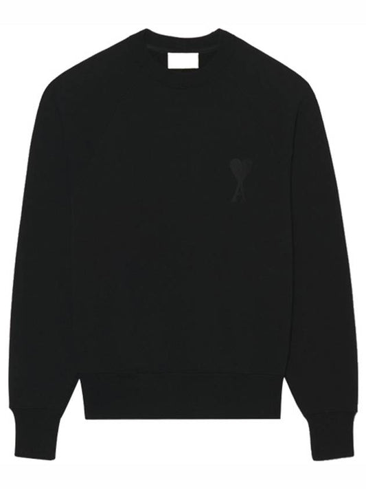 Big Heart Logo Sweatshirt Black - AMI - BALAAN 1
