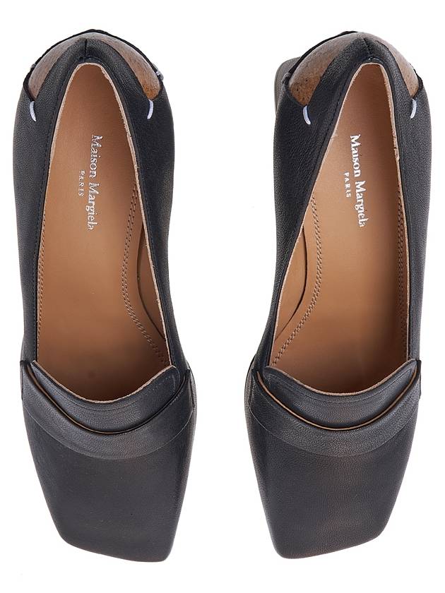 4 Stitch Square Toe Pumps Black - MAISON MARGIELA - BALAAN.