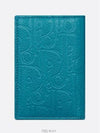 Vertical 2 tier Card Wallet Blue Dior Gravity Leather - DIOR - BALAAN 5