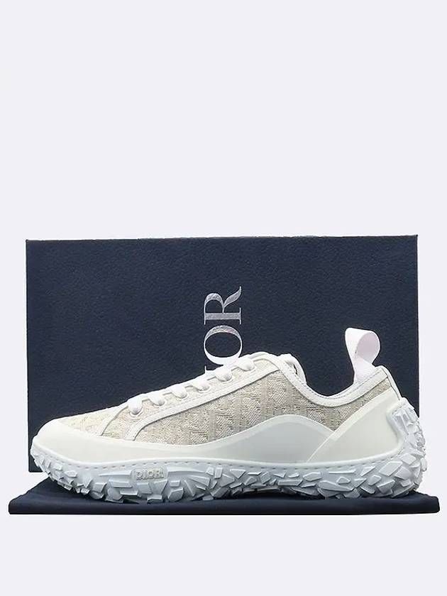 Unused 3SN277ZJW White Color Leather Oblique Low Top Sneakers 40 250MM - DIOR - BALAAN 1