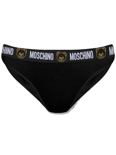 Moschino Logo Thong, Women's, Black - MOSCHINO - BALAAN 1