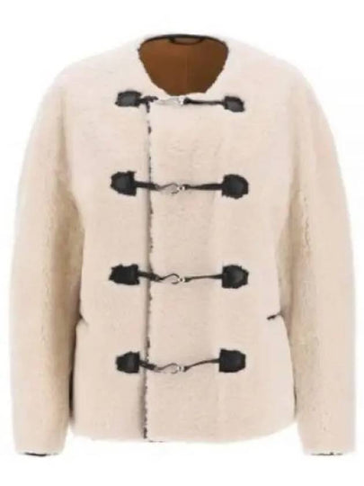 Women Teddy Shearling Jacket Cream - TOTEME - BALAAN 2