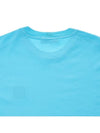 Logo Patch Cotton Short Sleeve T-Shirt Turquoise - STONE ISLAND - BALAAN 8