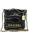 CH 22 bag black mini gold plate CH41BG009 - CHANEL - BALAAN 1