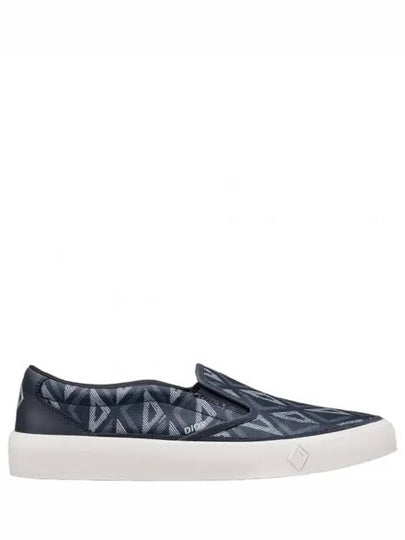 B101 CD Diamond Canvas Smooth Calfskin Sneakers Navy - DIOR - BALAAN 2