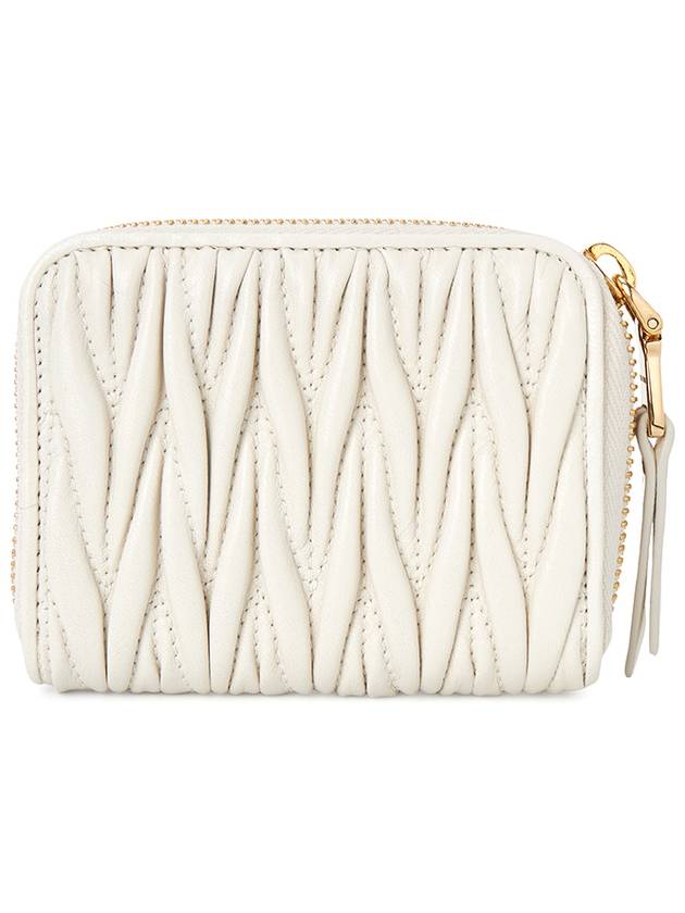 Matelasse Nappa Leather Coin Wallet White - MIU MIU - BALAAN 3