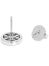 Miller Crystal Stud Earrings Silver - TORY BURCH - BALAAN 8