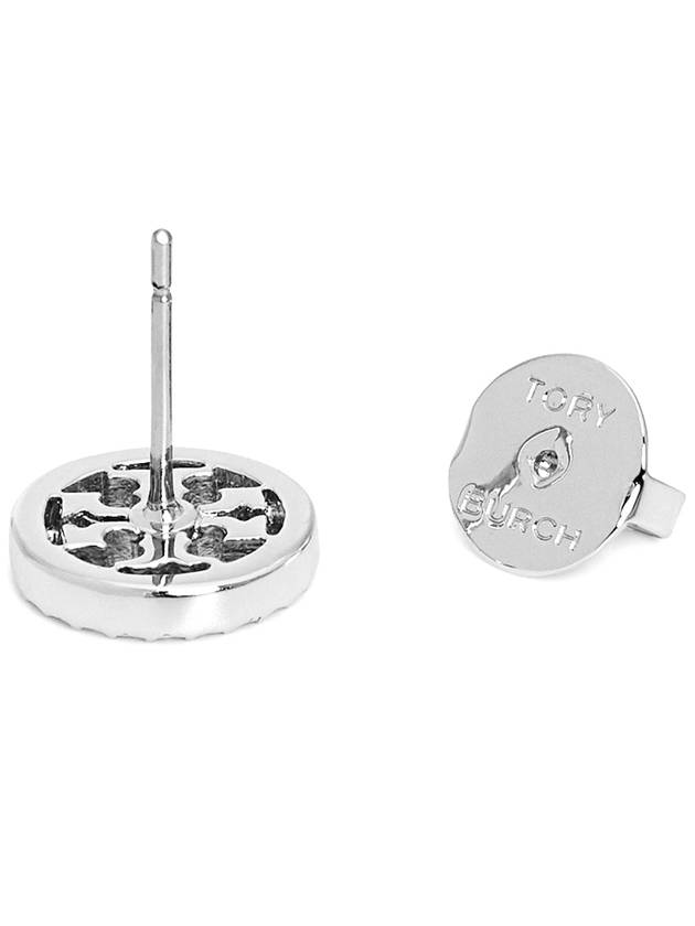 Miller Crystal Stud Earrings Silver - TORY BURCH - BALAAN 8