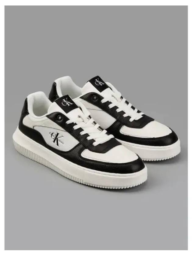 Jeans Malmo Meta Low Top Sneakers White Black - CALVIN KLEIN - BALAAN 2