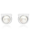 Salvatore Gancini Pearl Silver Earrings White - SALVATORE FERRAGAMO - BALAAN 5