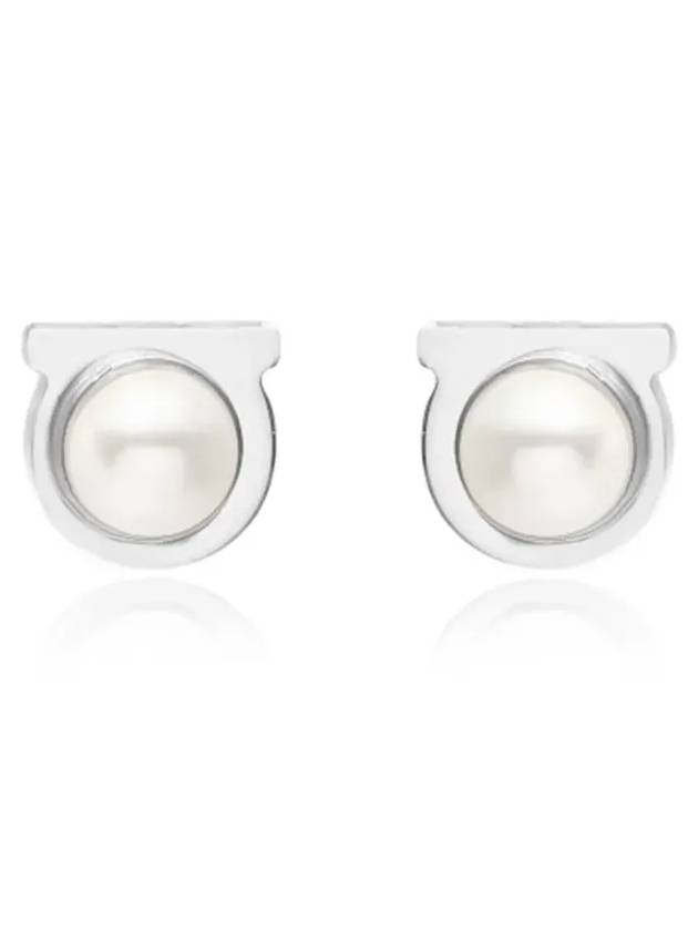 Salvatore Gancini Pearl Silver Earrings White - SALVATORE FERRAGAMO - BALAAN 5