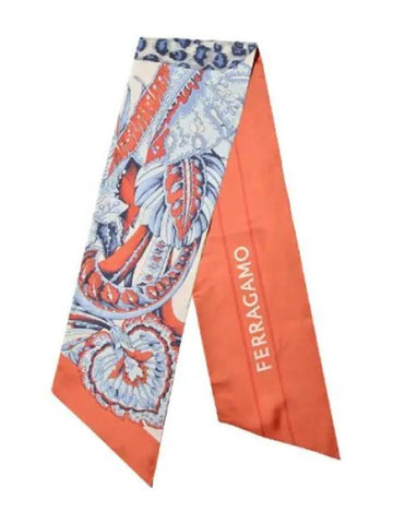 Ferragamo Togo Print Silk Bandeau Scarf - SALVATORE FERRAGAMO - BALAAN 1