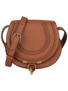 Marcie Saddle Small Grained Leather Cross Bag Tan - CHLOE - BALAAN 3