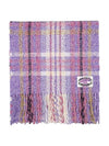 Check Print Wool Scarf Purple - ACNE STUDIOS - BALAAN 3