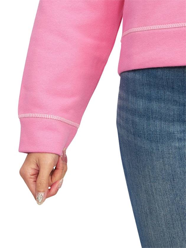 Isoli Cotton Sweatshirt Pink - GANNI - BALAAN 9