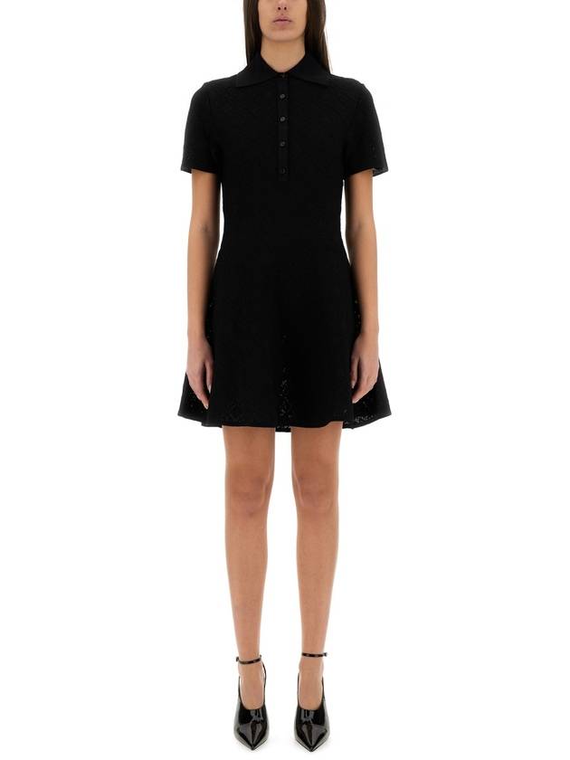 "MONOGRAM 72" JACQUARD POLO STYLE DRESS - GIVENCHY - BALAAN 1