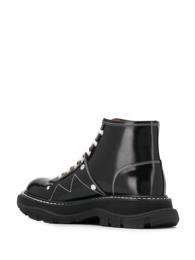 Tread Lace-Up  Worker Boots Black - ALEXANDER MCQUEEN - BALAAN 4