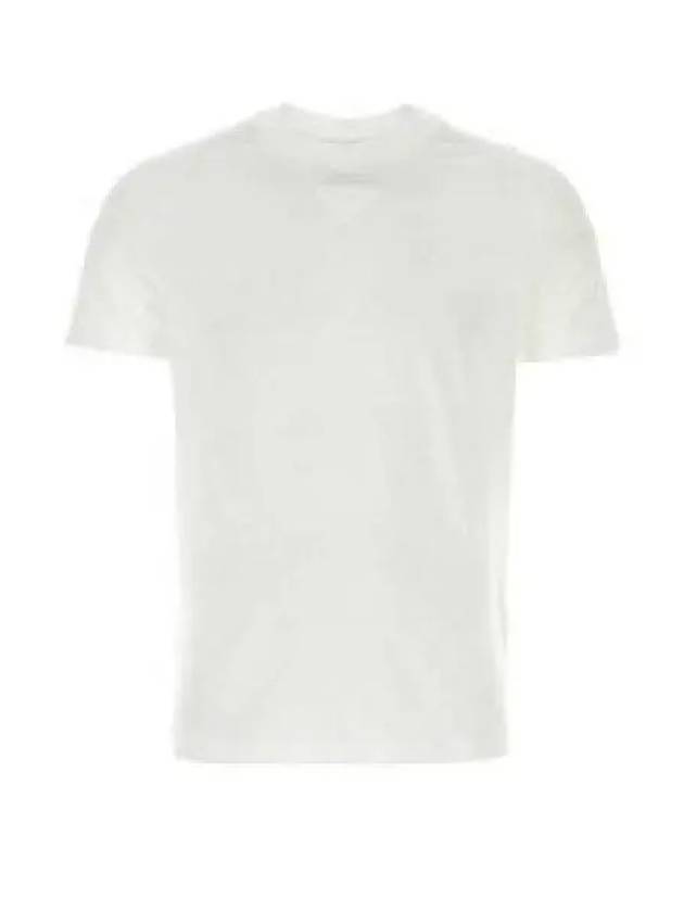 Patch Logo Cotton Short Sleeve T-Shirt White - PRADA - BALAAN 2