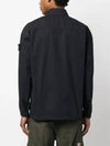 Old Treatment Garment Dyed Overshirt Jacket Navy - STONE ISLAND - BALAAN 5